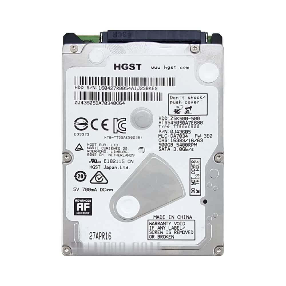 هارد HDD لپ تاپ 500 گیگابایت HGST Sata 5400RPM Slim دو ماه گارانتی-ریفر