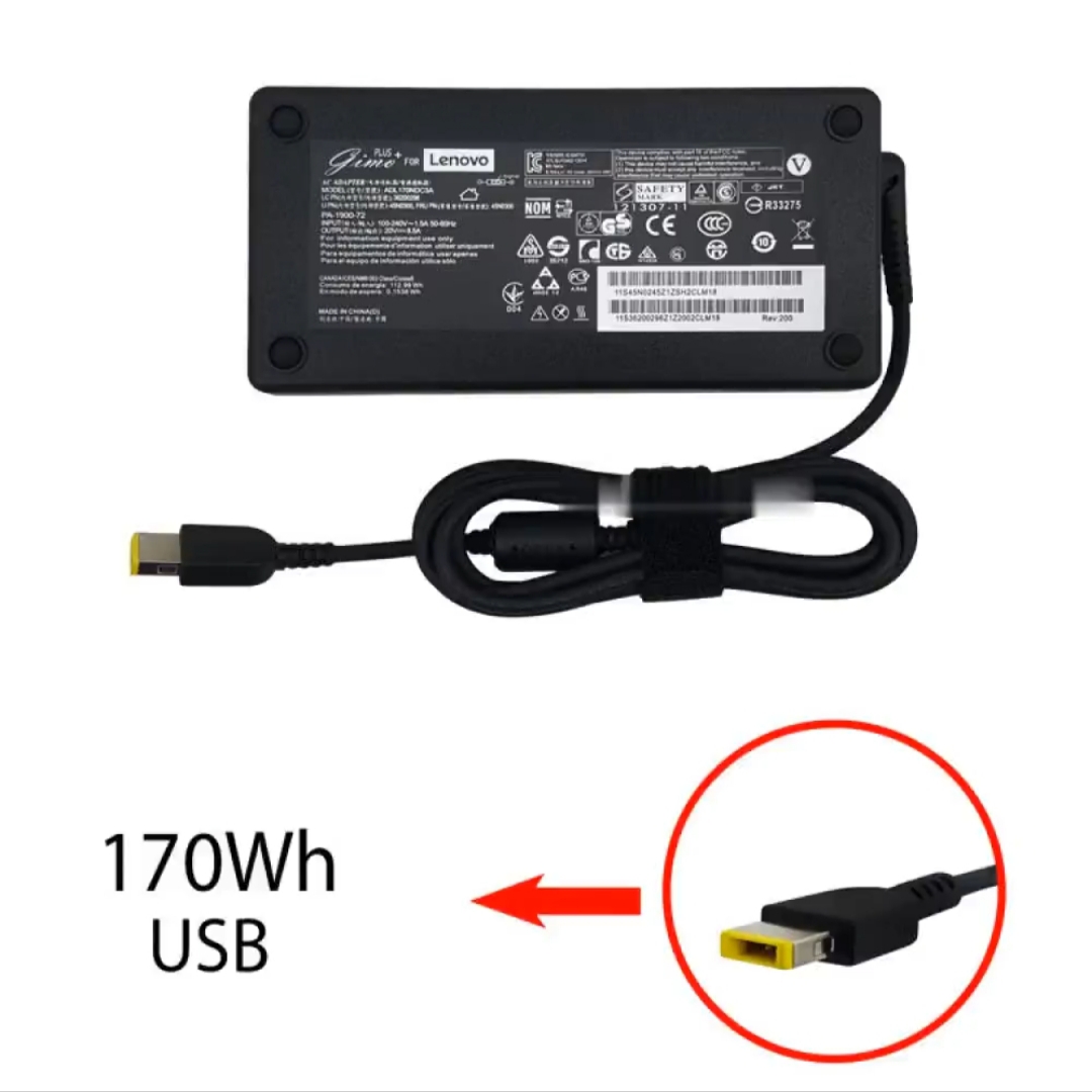 آداپتور لپ تاپ لنوو 20V 8.5A Gimo Plus سر یو اس بی