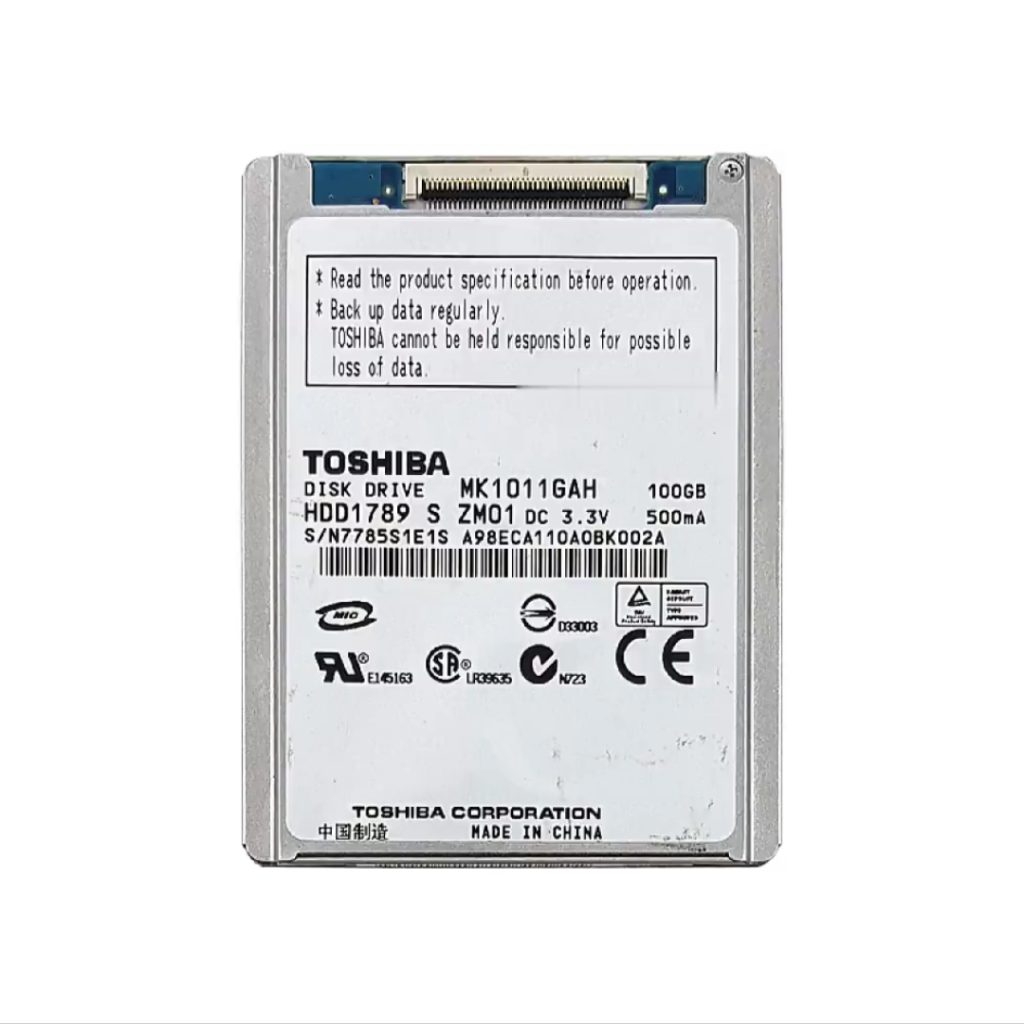 هارد HDD فلتی 1.8 اینچ لپ تاپ 100 گیگابایت توشیبا 40 پین ریفر دست دوم