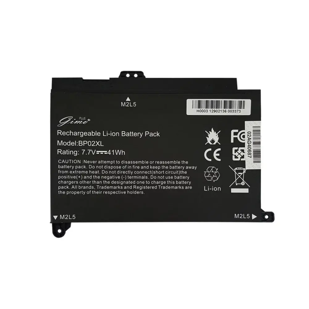 باتری لپ تاپ اچ پی Pavilion 15-AU_BP02XL Gimo Plus مشکی-داخلی-41 وات ساعت