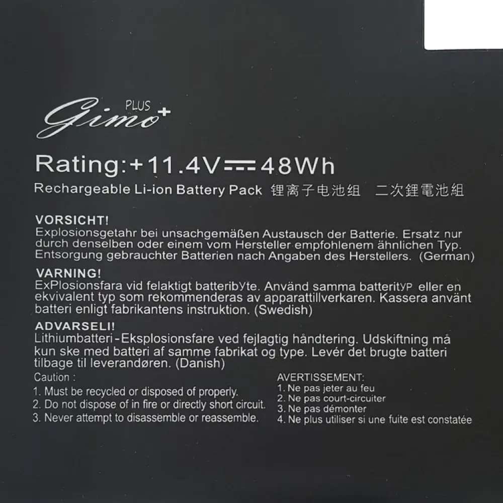 باتری لپ تاپ ایسوس ZenBook UX510UW_B31N1534_Gimo Plus مشکی داخلی-48 وات ساعت - تصویر 2