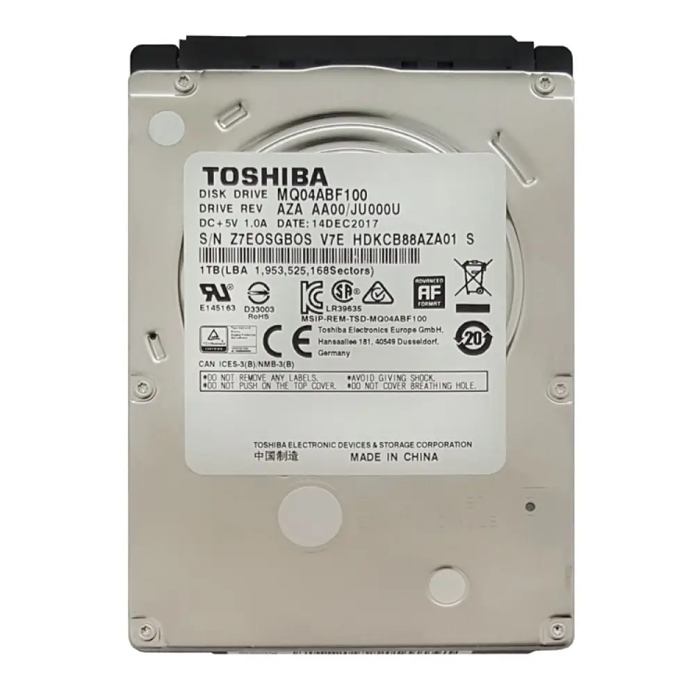 هارد HDD لپ تاپ 1 ترابایت توشیبا Sata 5400RPM 7.0mm