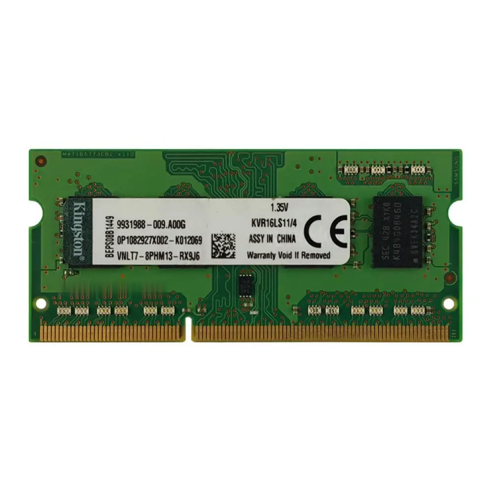 رم لپ تاپ 4 گیگ Kingston DDR3-PC3L-1600-12800 MHZ 1.35V